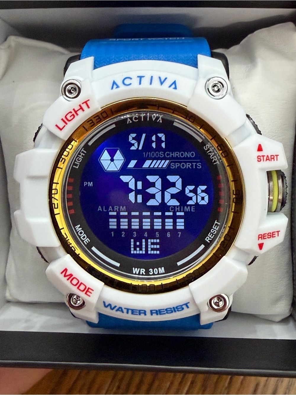 Invicta Ativa Blue and White Digital Sports Watch